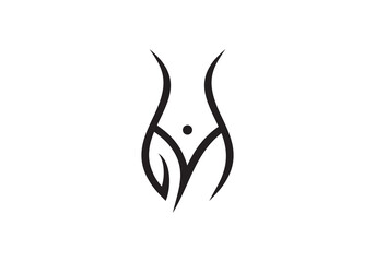 creative female body beauty skin care logo design