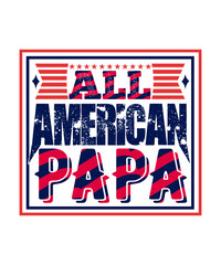 all american papa svg design
