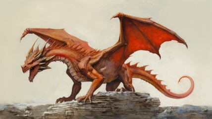Large, the dragon is a symbol of the new year according to the eastern calendar. AI generated. Generative AI