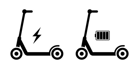 Electro scooter icon set. eco transport