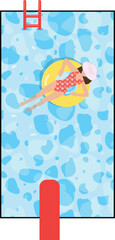 Swimming pool. Summer vector illustration.