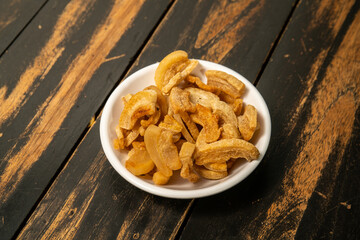 Pork rind in a cup