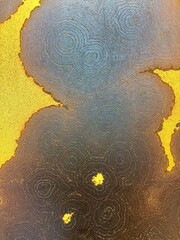 水紋模様の背景素材、波紋模様のバックグラウンド素材、渦模様の抽象的背景素材、金属の模様素材