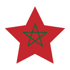  Flag of Morocco. Morocco flag in shape.
