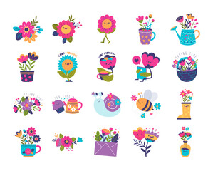 illustration of spring concepts. flat vector