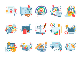 Illustration of design and development creativity concepts.