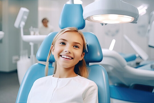 Children's Dentistry For Healthy Teeth And Beautiful Smile Created With Generative AI Technology