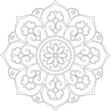 Mandala black and white