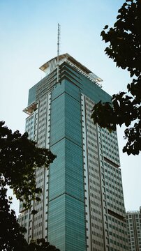 Low angle shot of a one of the stunning buildings in Ortigas Pasig City