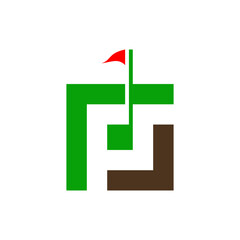 simple letter G golf logo