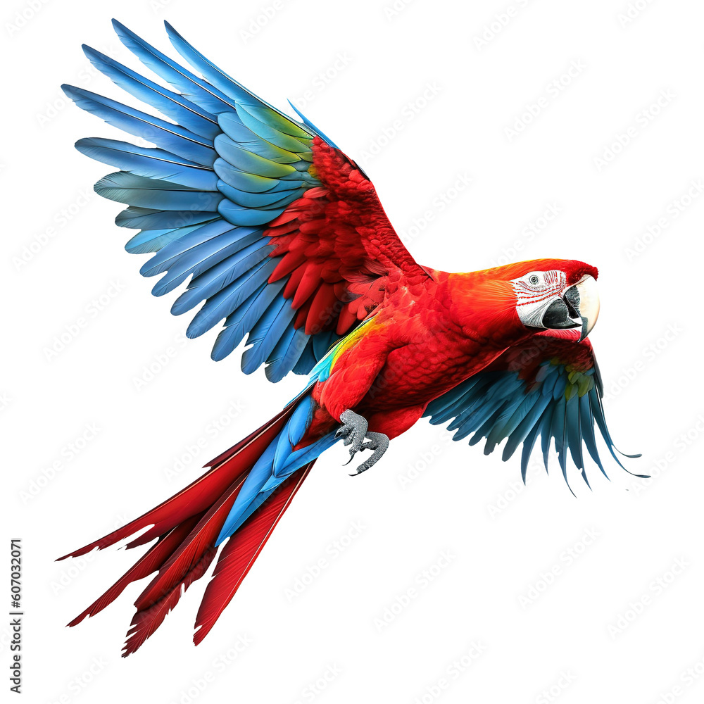 Wall mural macoaw isolated