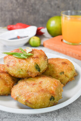 Patties, Potato Cakes with Orange Juice