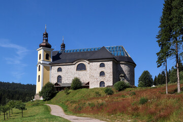 Fototapeta na wymiar Church of the Assumption of the Virgin Mary in Neratov, Czech republic