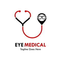 Eye medical design logo template illustration