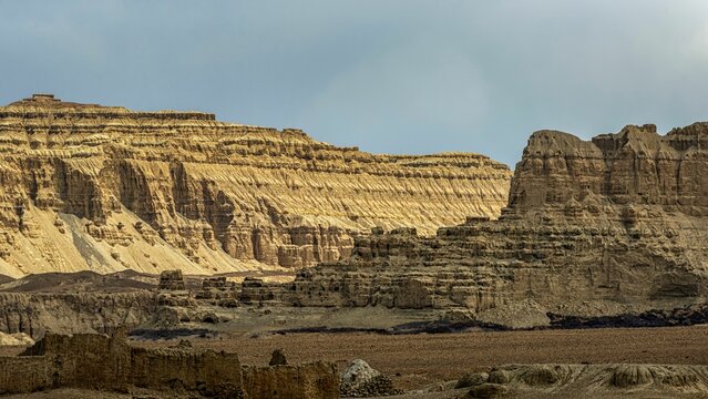 Beautiful view of Earth forest landform in Zanda County, Tibet, China.