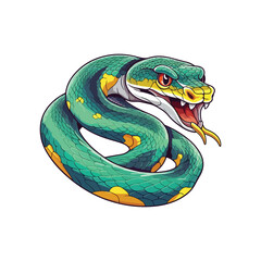 Snake Vector Illustration Snake Mascot