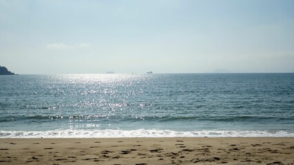 Beautiful shot of an empty beach in the daytime