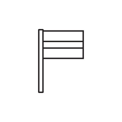 Flag line icon, logo vector