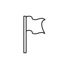 Flag line icon, logo vector