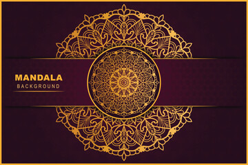 Ornamental luxury vector circle shapes mandala background with royal arabesque colorful Arabic Islamic style pattern.