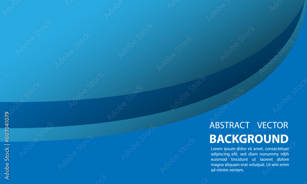 Poster template in vibrant blue tones with editable title and text space below