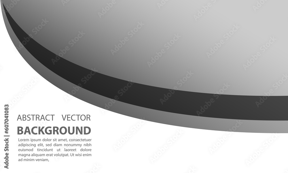 Poster template in white and gray tones with editable title and text space below