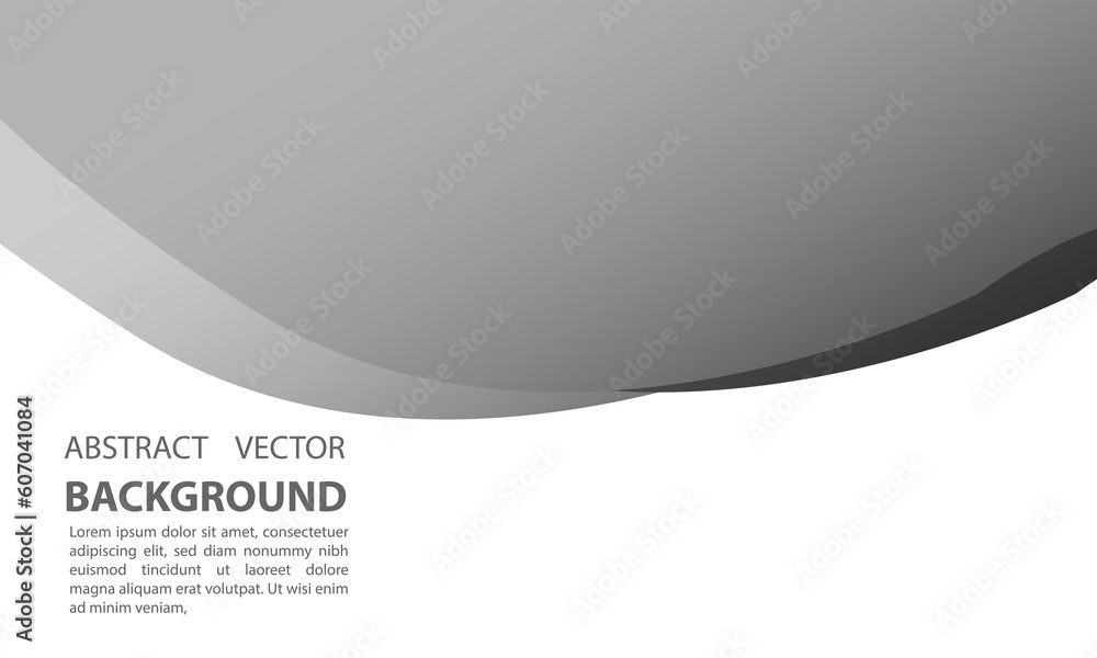 Poster template in white and gray tones with editable title and text space below