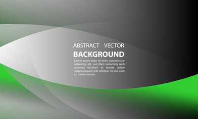 Abstract background with gray and green liquid wavy shapes and editable text