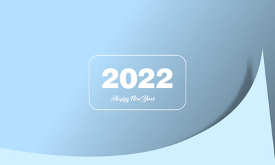 Obraz premium Minimalistic background with 2022 writing in the center