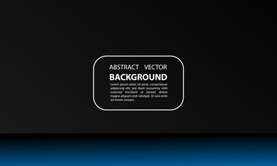 Black abstract background with blue gradient on the bottom and editable text