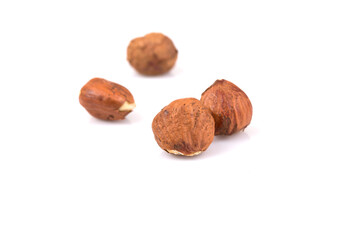 Heap of hazelnuts
