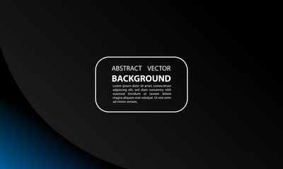Black abstract background with blue overlay on the corner and editable text