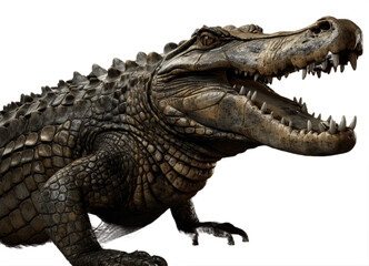 Obraz premium Big Crocodile open mouth isolated on white background
