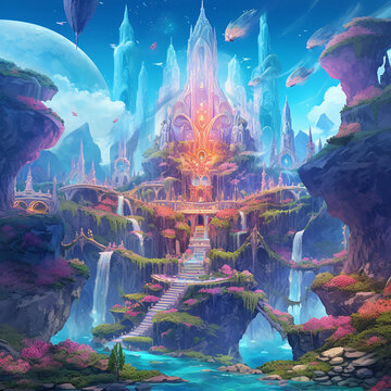 Ethereal Haven: Lost City of Serendara. Generative AI
