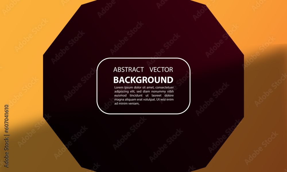 Poster abstract orange background with a geometric design and editable text