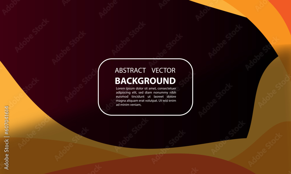 Poster abstract dark background with orange designs and editable text