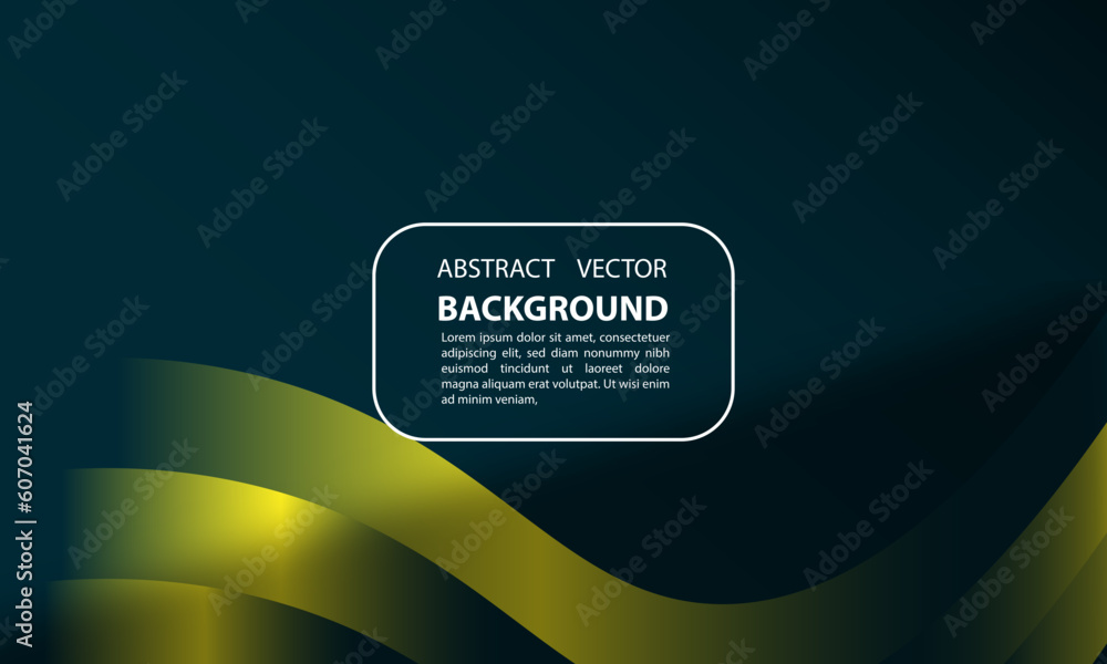 Poster abstract dark background with neon green light design and editable text