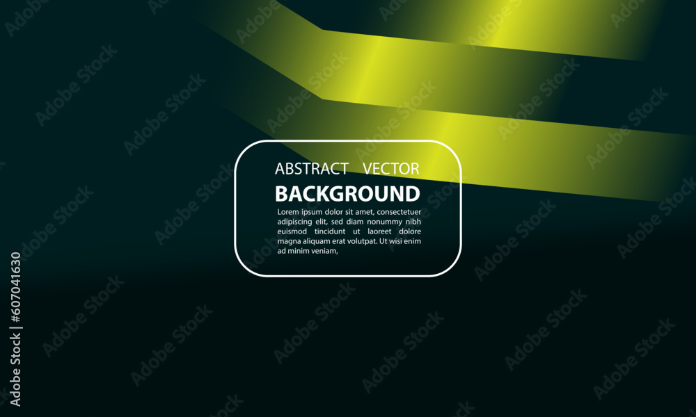 Poster abstract dark background with neon green light design and editable text