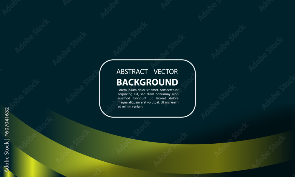 Poster abstract dark background with neon green light design and editable text