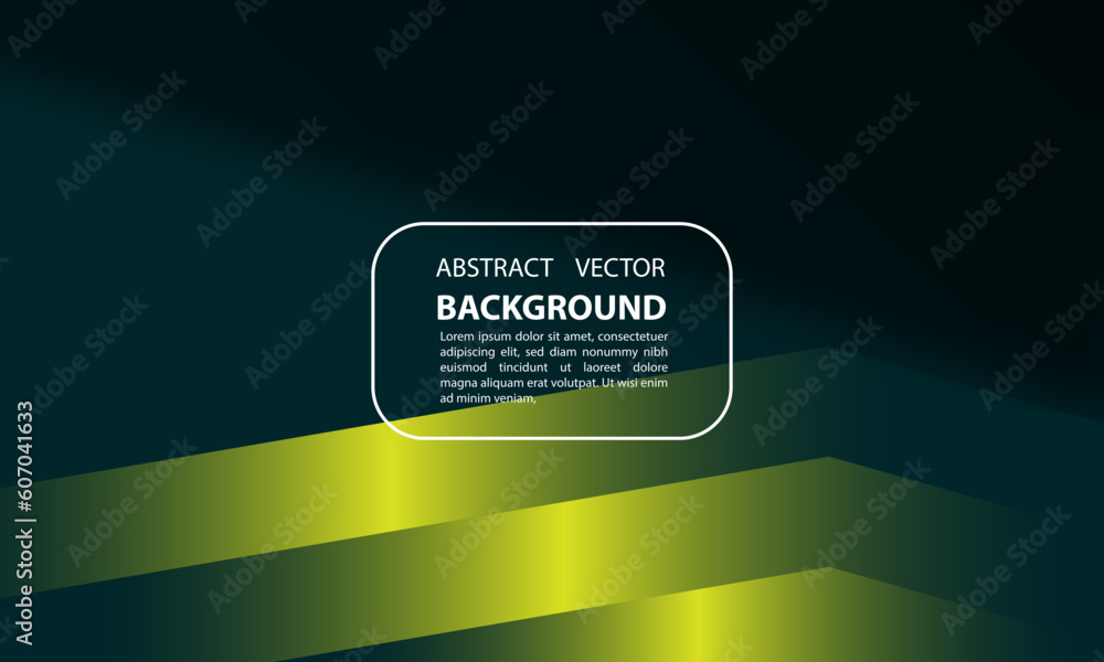 Poster abstract dark background with neon green light design and editable text