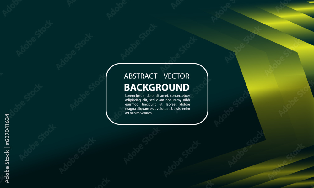 Poster abstract dark background with neon green light design and editable text