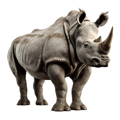 Obraz premium Rhino South Africa isolated on white background