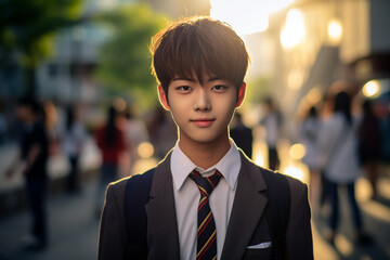 日本の男子生徒のイメージ：AI生成画像