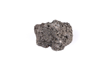 Volcanic stones on a white background