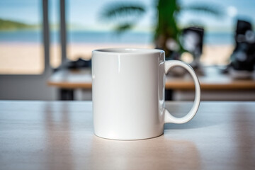 Empty Mug mock up for advertisement, photos, brands Generative AI