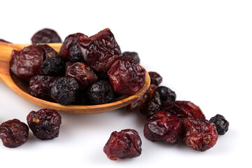 Dried cranberries, cherries and blueberries