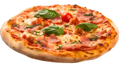 Delicious pizza with cheese and tasty combinations