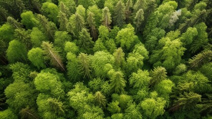 Fototapeta premium Beautiful forest background Generative AI