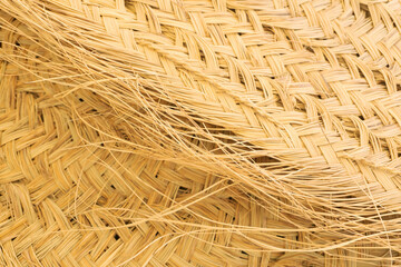 Beige wicker texture background close up