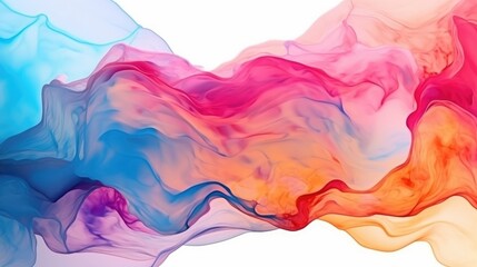 A liquid wave on an abstract background. (Watercolor style, Generative AI)